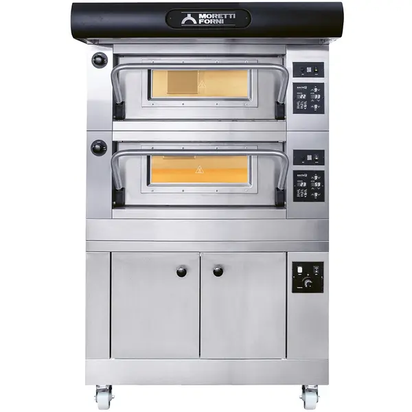 Pizzaoven | serieP P60E | Elektrisch | 4x Ø30cm | 25°C/450°C | 7.9kW (400V) | Stapelbaar | 970x1312x370(h)mm