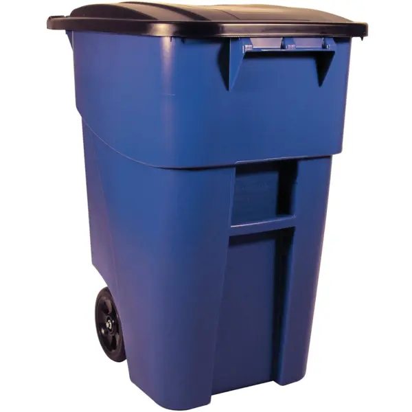 Rolcontainer | BRUTE | Kunststof | Blauw | 189.3L | Klapdeksel | Wielen | 600x600x984(h)mm