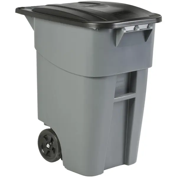 Rolcontainer | BRUTE | Kunststof | Grijs/Zwart | 189.3L | Klapdeksel | Wielen | 594x734x927(h)mm