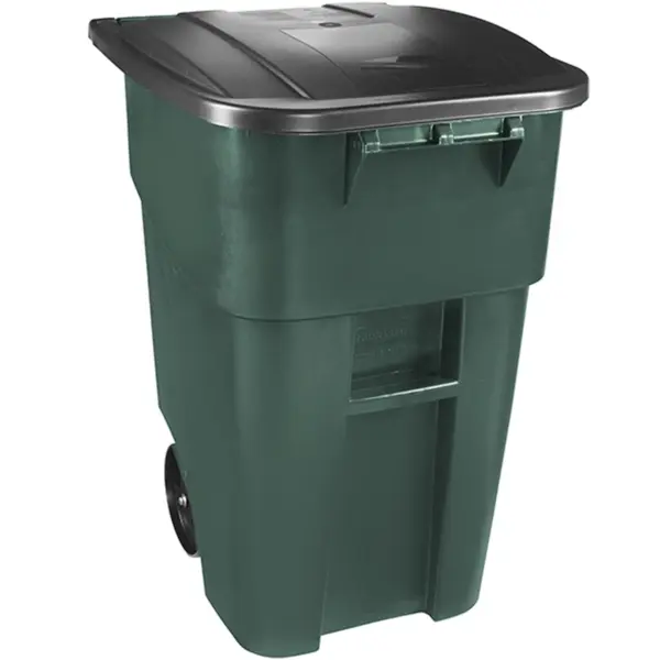 Rolcontainer | BRUTE | Kunststof | Donkergroen | 189.3L | Klapdeksel | Wielen | 594x734x927(h)mm