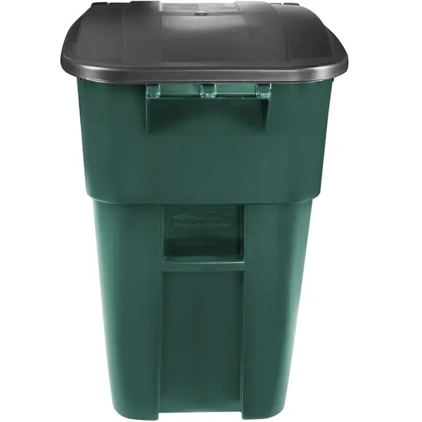 Rolcontainer | BRUTE | Kunststof | Donkergroen | 189.3L | Klapdeksel | Wielen | 594x734x927(h)mm