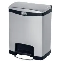 Rubbermaid Pedaalemmer | SLIM JIM | RVS | 30L | Klapdeksel | Anti Fingerprint | 428x326x555(h)mm 
