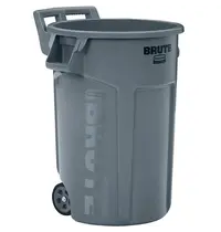 Rubbermaid Rolcontainer | BRUTE | Kunststof | Grijs | 166.5L | Open | Wielen | 700x721x908(h)mm 