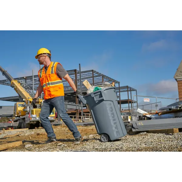 Rolcontainer | BRUTE | Kunststof | Grijs | 166.5L | Open | Wielen | 700x721x908(h)mm