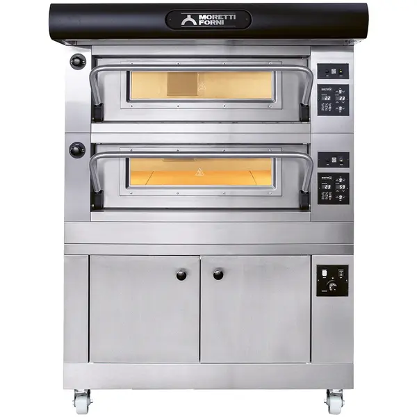 Pizzaoven | serieP P80E | Elektrisch | 9x Ø30cm | 25°C/450°C | 11kW (400V) | Stapelbaar | 1170x1712x370(h)mm