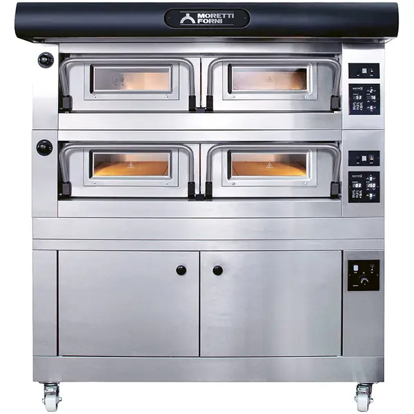 Pizzaoven | serieP P120E A | Elektrisch | 8x Ø30cm | 25°C/450°C | 8.6kW (400V) | Stapelbaar | 1610x1080x400(h)mm