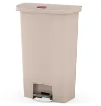 Rubbermaid Pedaalemmer | SLIM JIM | Kunststof | Beige | 68L | Klapdeksel | 500x311x803(h)mm