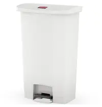 Rubbermaid Pedaalemmer | SLIM JIM | Kunststof | Wit | 68L | Klapdeksel | 500x311x803(h)mm