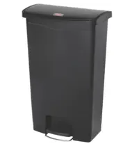 Rubbermaid Pedaalemmer | SLIM JIM | Kunststof | Zwart | 68L | Klapdeksel | 500x311x803(h)mm