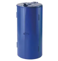 Luxus Afvalzakhouder | Metaal | Blauw | 120L | Klapdeksel | Ø485x1000(h)mm