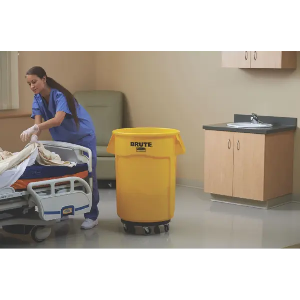 Afvalbak | BRUTE | Kunststof | Geel | 166.5L | Open | Ø612x796(h)mm