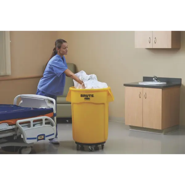 Afvalbak | BRUTE | Kunststof | Geel | 166.5L | Open | Ø612x796(h)mm