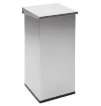 DutchDesign Afvalbak | CARRO | RVS | 110L | Klapdeksel | Afvalscheiding | 360x360x760(h)mm