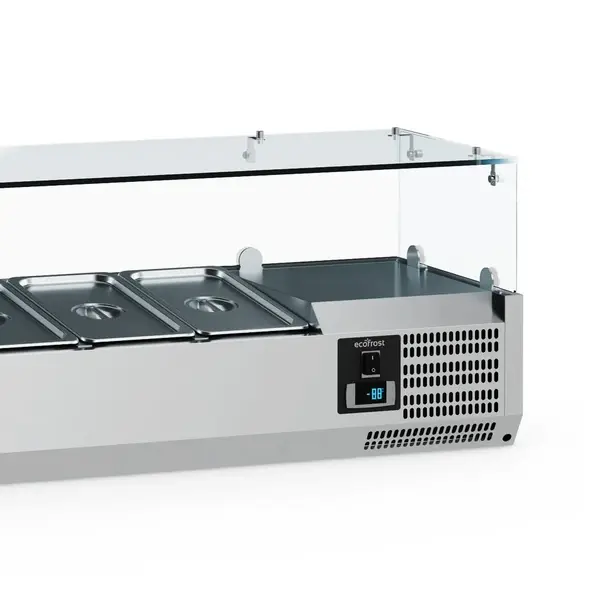 Opzetkoelvitrine | 4x 1/3 GN | +2°C/+8°C | 1200x395x435(h)mm