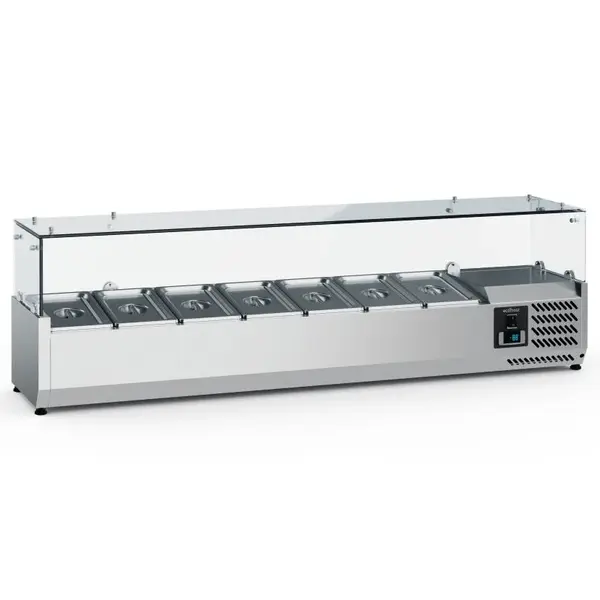 Opzetkoelvitrine | 7x 1/4 GN | +2°C/+8°C | 1500x335x435(h)mm