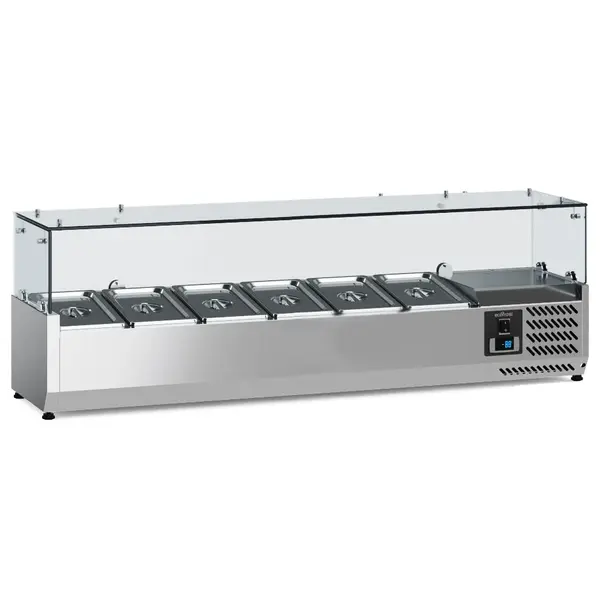 Opzetkoelvitrine | 6x 1/3 GN | +2°C/+8°C | 1400x395x435(h)mm