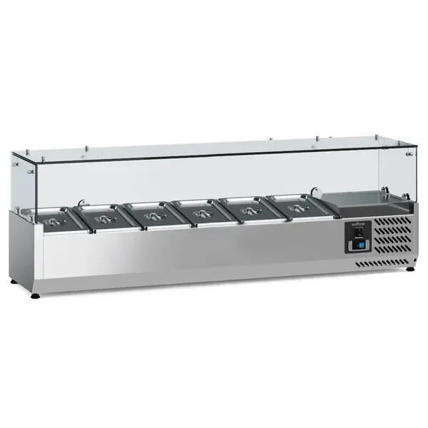 Opzetkoelvitrine | 6x 1/3 GN | +2°C/+8°C | 1500x385x435(h)mm