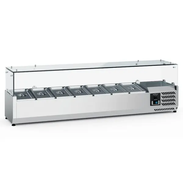 Opzetkoelvitrine | 7x 1/3 GN | +2°C/+8°C | 1600x395x435(h)mm