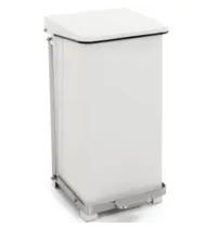 V-Part Pedaalemmer | Staal | Wit | 45L | Klapdeksel |  HACCP | 370x370x590(h)mm