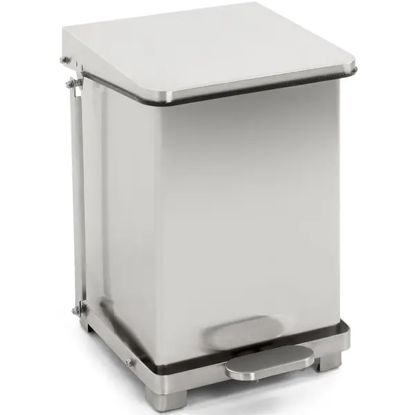 Pedaalemmer | RVS | 27L | Klapdeksel |  HACCP | 370x370x445(h)mm