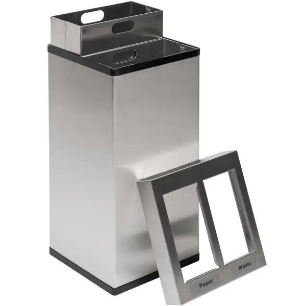 Afvalbak | CARRO | RVS | 110L | Open | Afvalscheiding | 360x360x765(h)mm