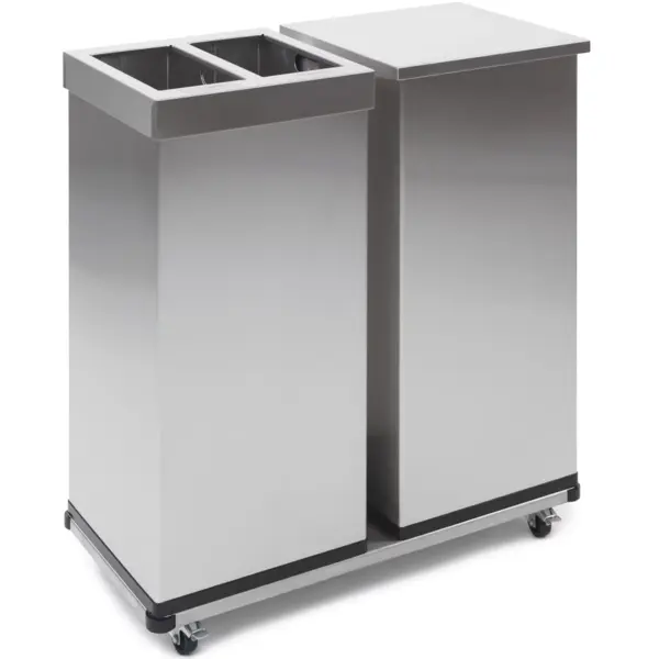 Afvalbak | CARRO | RVS | 110L | Open | Afvalscheiding | 360x360x765(h)mm