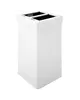 DutchDesign Afvalbak | CARRO | Aluminium | Wit | 110L | Open | Afvalscheiding | 360x360x765(h)mm 