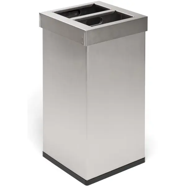 Afvalbak | CARRO | RVS | 55L | Open | Afvalscheiding | 300x300x600(h)mm