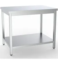 CombiSteel Werktafel | RVS | Bodemschap | Diepte 700mm | Hoogte 850/900mm | Breedte 700-2000mm | Zelfmontage