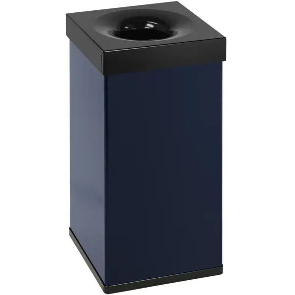 Afvalbak | CARRO | Aluminium/RVS | Blauw/Zwart | 55L | Open | Vlamdovend | 300x300x600(h)mm