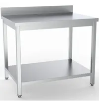 CombiSteel Werktafel | RVS | Bodemschap | Diepte 600 | Hoogte 850/900 | Breedte 700-2000 | Achteropstand | Zelfmontage