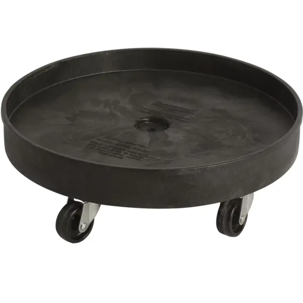 Verrijdbaar Onderstel | Kunststof | Zwart | Rubbermaid BRUTE Afvalbakken | Ø619x181(h)mm