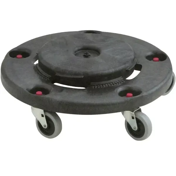 Verrijdbaar Onderstel | Kunststof | Zwart | Rubbermaid BRUTE Afvalbakken | Ø464x168(h)mm