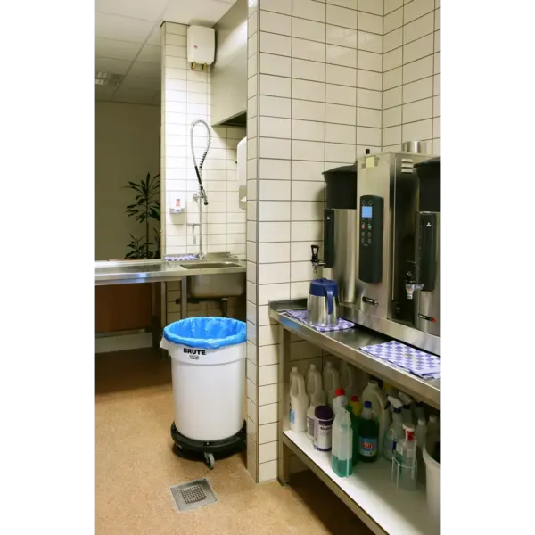 Verrijdbaar Onderstel | Kunststof | Zwart | Rubbermaid BRUTE Afvalbakken | Ø464x168(h)mm