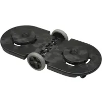 Rubbermaid Verrijdbaar Onderstel | Kunststof | Zwart | Rubbermaid BRUTE Afvalbakken | Dubbel Uitvoering | 1143x514x203(h)mm