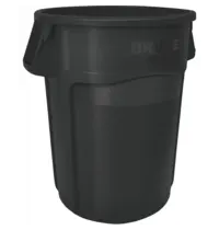 Rubbermaid Afvalbak | BRUTE | Kunststof | Zwart | 166.5L | Open | Ø612x796(h)mm