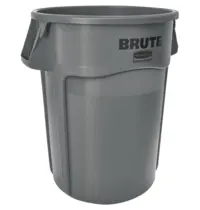 Rubbermaid Afvalbak | BRUTE | Kunststof | Grijs | 166.5L | Open | Ø612x796(h)mm 