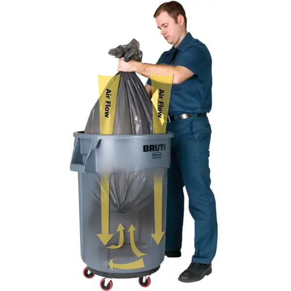 Afvalbak | BRUTE | Kunststof | Grijs | 166.5L | Open | Ø612x796(h)mm