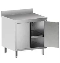 Diamond Werkbank | STANDARD LINE EVO | RVS | Draaideuren | Achteropstand | 800x700x865/965(h)mm 