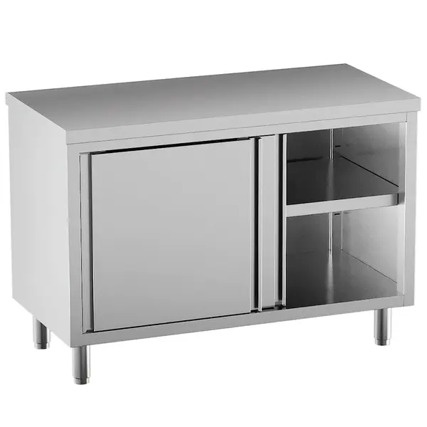 Werkbank | STANDARD LINE EVO | RVS | Schuifdeuren | Diepte 700 | Hoogte 865 | Breedte 1000-2000