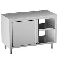 Diamond Doorgeefwerkbank | STANDARD LINE EVO | RVS | Schuifdeuren (Voor + Achter) | 1600x700x865(h)mm 