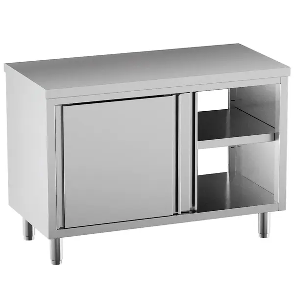 Doorgeefwerkbank | STANDARD LINE EVO | RVS | Schuifdeuren (Voor + Achter) | 1600x700x865(h)mm