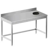 Diamond Afruimtafel | STANDARD LINE EVO | RVS | Afvalverwerkingsgat | Bodemschap | Diepte 700 | Hoogte 865/965 | Breedte 1000-1600 | Achteropstand | Zelfmontage