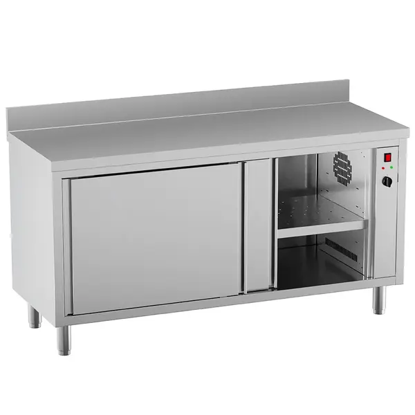 Warmhoudkast | STANDARD LINE EVO | RVS | 30°C/90°C | Geventileerd | 2.5kW (230V) | Schuifdeuren | Diepte 700 | Hoogte 865/965 | Breedte 1200-2000 | Achteropstand