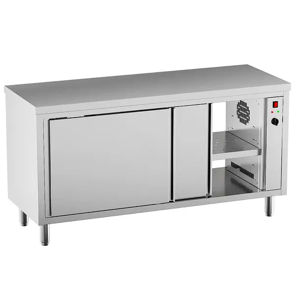 Doorgeefwarmhoudkast | STANDARD LINE EVO | RVS | 30°C/90°C | Geventileerd | 2.5kW (230V) | Schuifdeuren | Diepte 700 | Hoogte 865 | Breedte 1200-2000