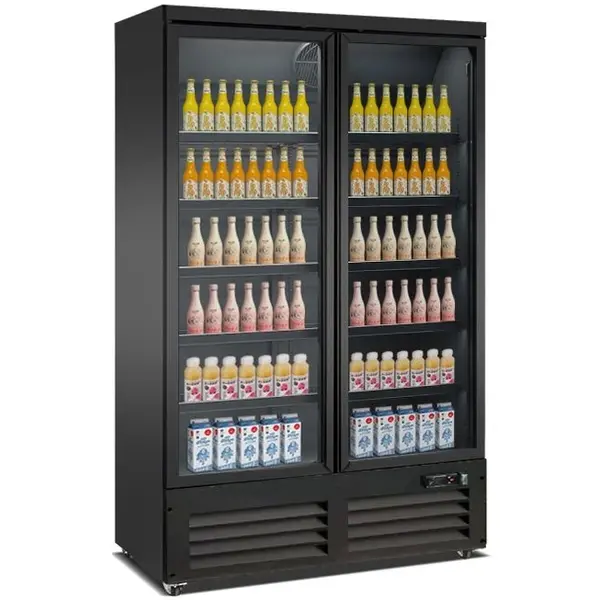 Vrieskast | 888L | Zwart | -18°C/-22°C | Geforceerd | Draaideuren | Wielen | 1250x705x2050(h)mm