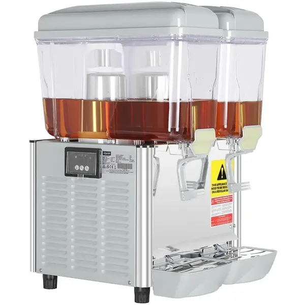 Gekoelde Drankendispenser | G-SERIE | Grijs/RVS | 2x 12L | 0°C/+10°C | 420x450x635(h)mm