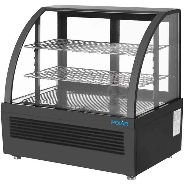 Koelvitrine | C-SERIE | 100L | Zwart | +2°C/+10°C | Geforceerd | 3 Niveaus | 705x472x687(h)mm