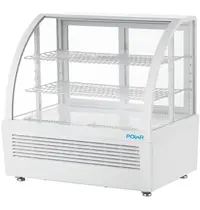 Polar Koelvitrine | C-SERIE | Energiezuinig | 100L | Wit | +2°C/+10°C | Geforceerd | 3 Niveaus | 705x472x687(h)mm