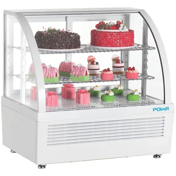 Koelvitrine | C-SERIE | 100L | Wit | +2°C/+10°C | Geforceerd | 3 Niveaus | 705x472x687(h)mm